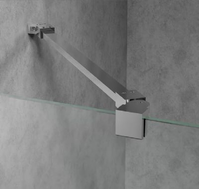 TAILORED T18 CHROME WETROOM ARM CORNER SWIVEL BRACKETS, 7126